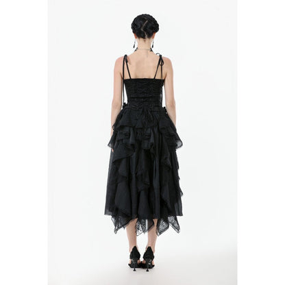 Dark in Love Women's Corset Top Selene Ruffled Floral Jacquard UK 8-18 - QHA UK