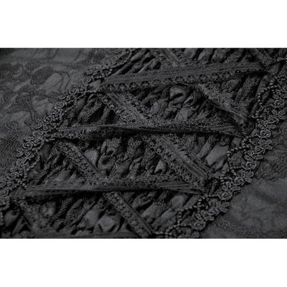 Dark in Love Women's Corset Top Selene Ruffled Floral Jacquard UK 8-18 - QHA UK