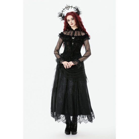 Dark in Love Women's Gothic Blouse Seraphina UK 8-18 - QHA UK