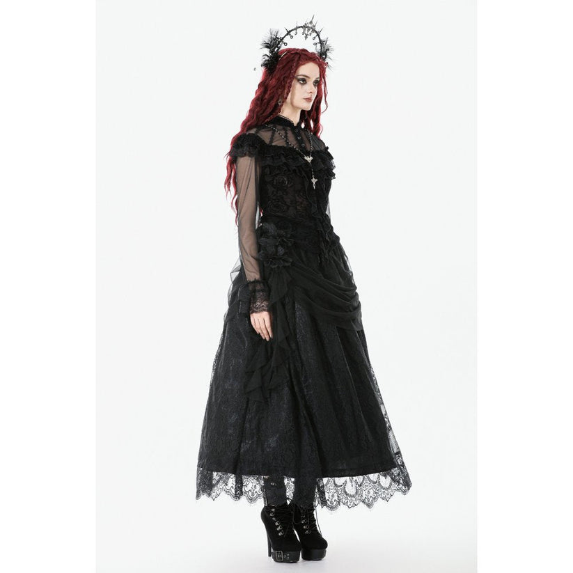 Dark in Love Women's Gothic Blouse Seraphina UK 8-18 - QHA UK
