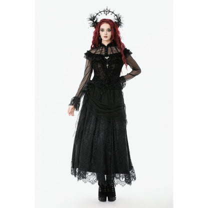 Dark in Love Women's Gothic Blouse Seraphina UK 8-18 - QHA UK