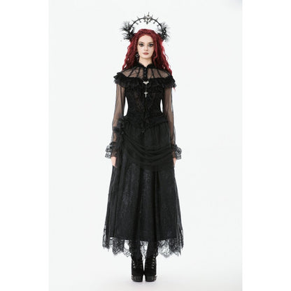 Dark in Love Women's Gothic Blouse Seraphina UK 8-18 - QHA UK
