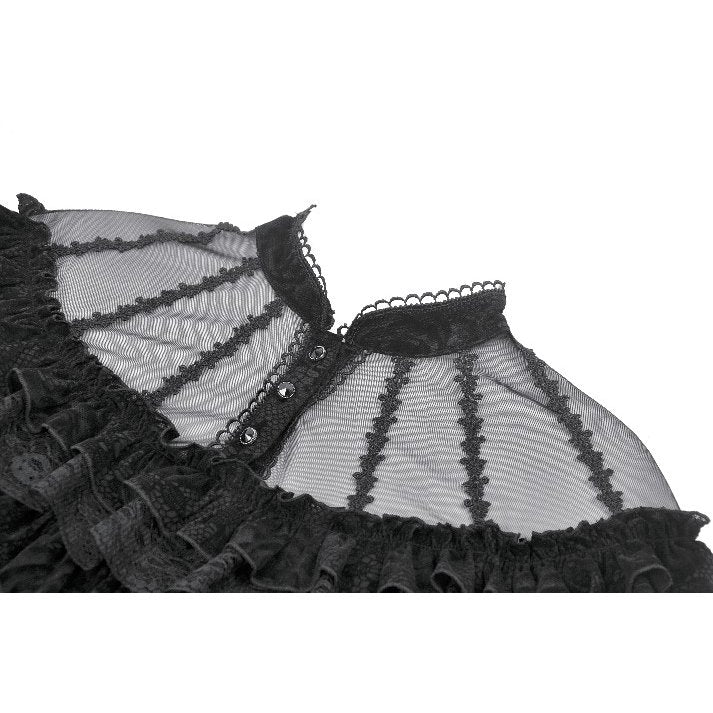 Dark in Love Women's Gothic Blouse Seraphina UK 8-18 - QHA UK