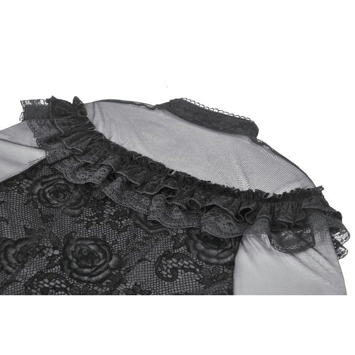 Dark in Love Women's Gothic Blouse Seraphina UK 8-18 - QHA UK