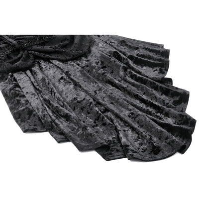 Dark in Love Women's Gothic Dress Seraphina Velvet Lace UK 8-18 - QHA UK