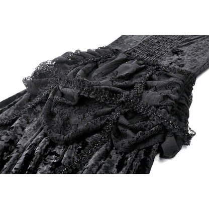 Dark in Love Women's Gothic Dress Seraphina Velvet Lace UK 8-18 - QHA UK