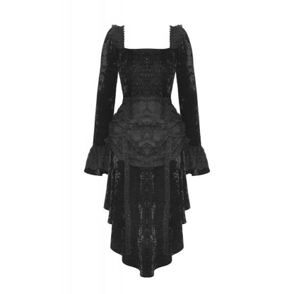 Dark in Love Women's Gothic Dress Seraphina Velvet Lace UK 8-18 - QHA UK
