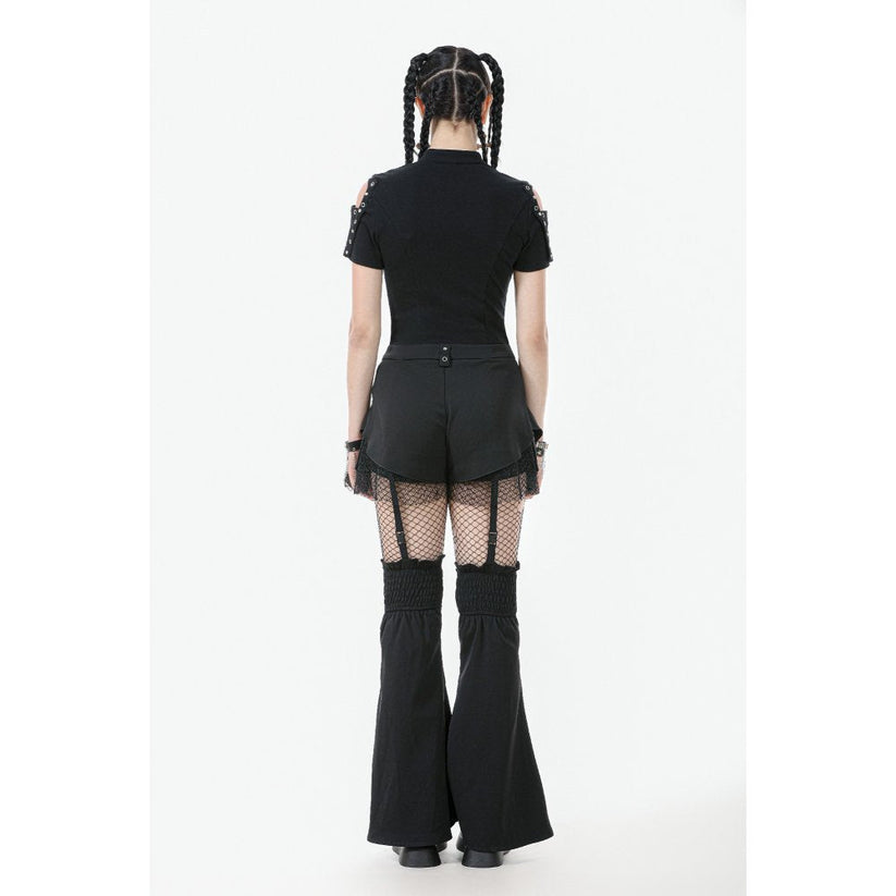 Dark in Love Women's Gothic Blouse Seraphine Lace Off-Shoulder Top - QHA UK