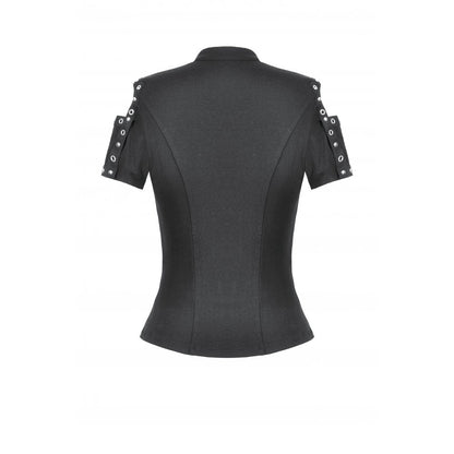 Dark in Love Women's Gothic Blouse Seraphine Lace Off-Shoulder Top - QHA UK