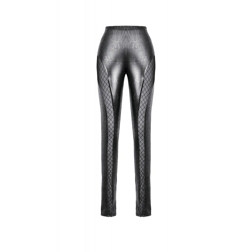 Dark in Love Women's Leggings Serpentine Mesh Panel UK 8-18 - QHA UK