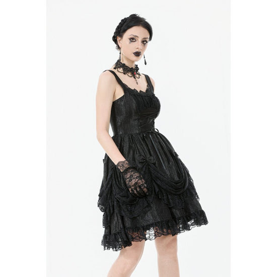 Dark in Love Women's Lolita Dress Shadow Lament Ruched UK 8-18 - QHA UK