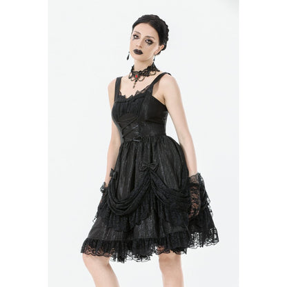 Dark in Love Women's Lolita Dress Shadow Lament Ruched UK 8-18 - QHA UK