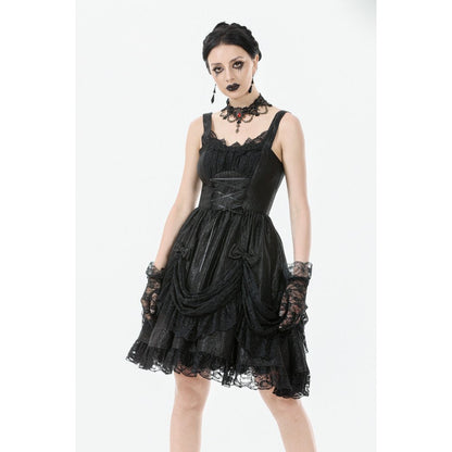 Dark in Love Women's Lolita Dress Shadow Lament Ruched UK 8-18 - QHA UK