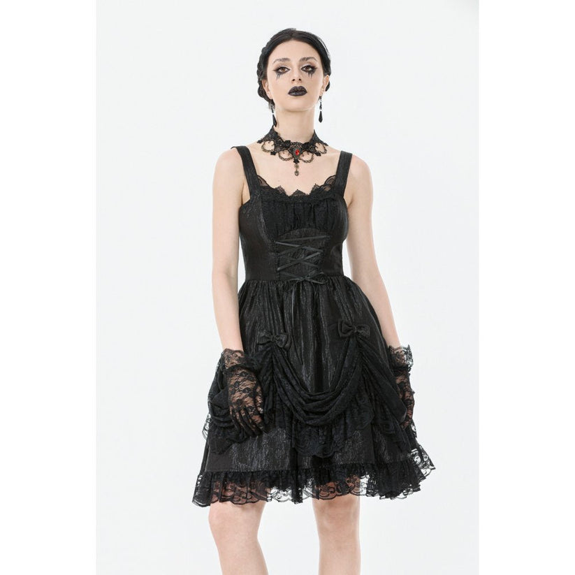 Dark in Love Women's Lolita Dress Shadow Lament Ruched UK 8-18 - QHA UK