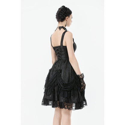 Dark in Love Women's Lolita Dress Shadow Lament Ruched UK 8-18 - QHA UK