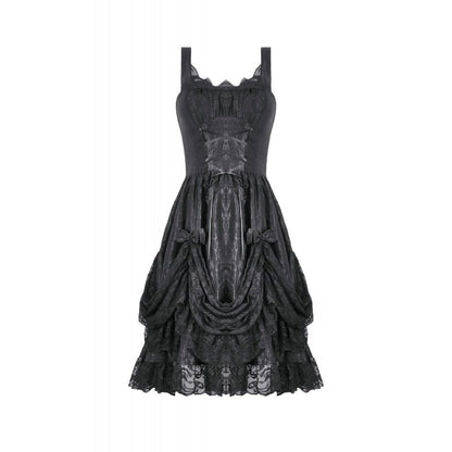 Dark in Love Women's Lolita Dress Shadow Lament Ruched UK 8-18 - QHA UK