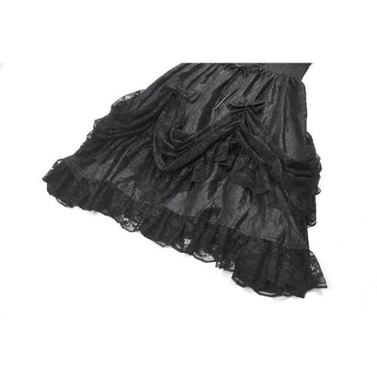 Dark in Love Women's Lolita Dress Shadow Lament Ruched UK 8-18 - QHA UK