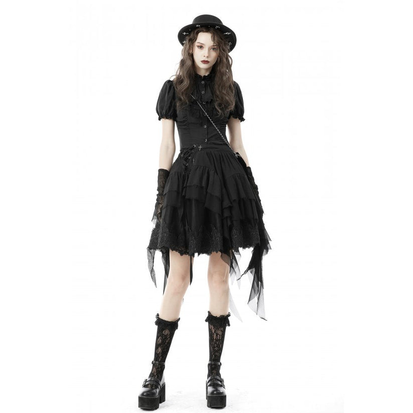 Dark in Love Blouse Sinead Black UK 8-18 - QHA UK