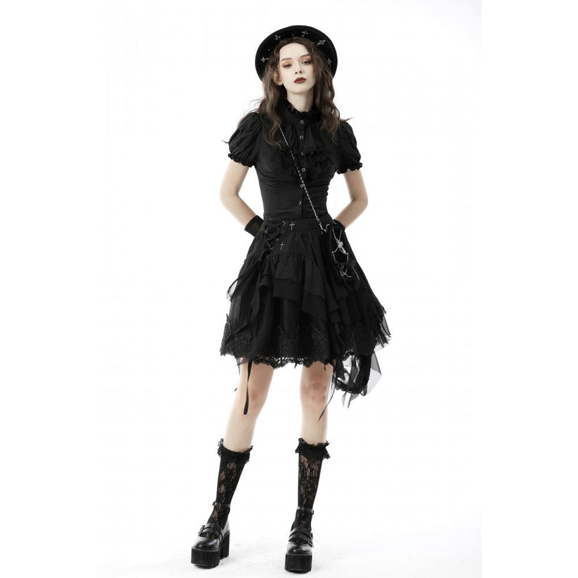 Dark in Love Blouse Sinead Black UK 8-18 - QHA UK