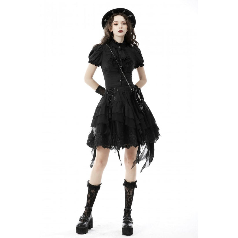 Dark in Love Blouse Sinead Black UK 8-18 - QHA UK