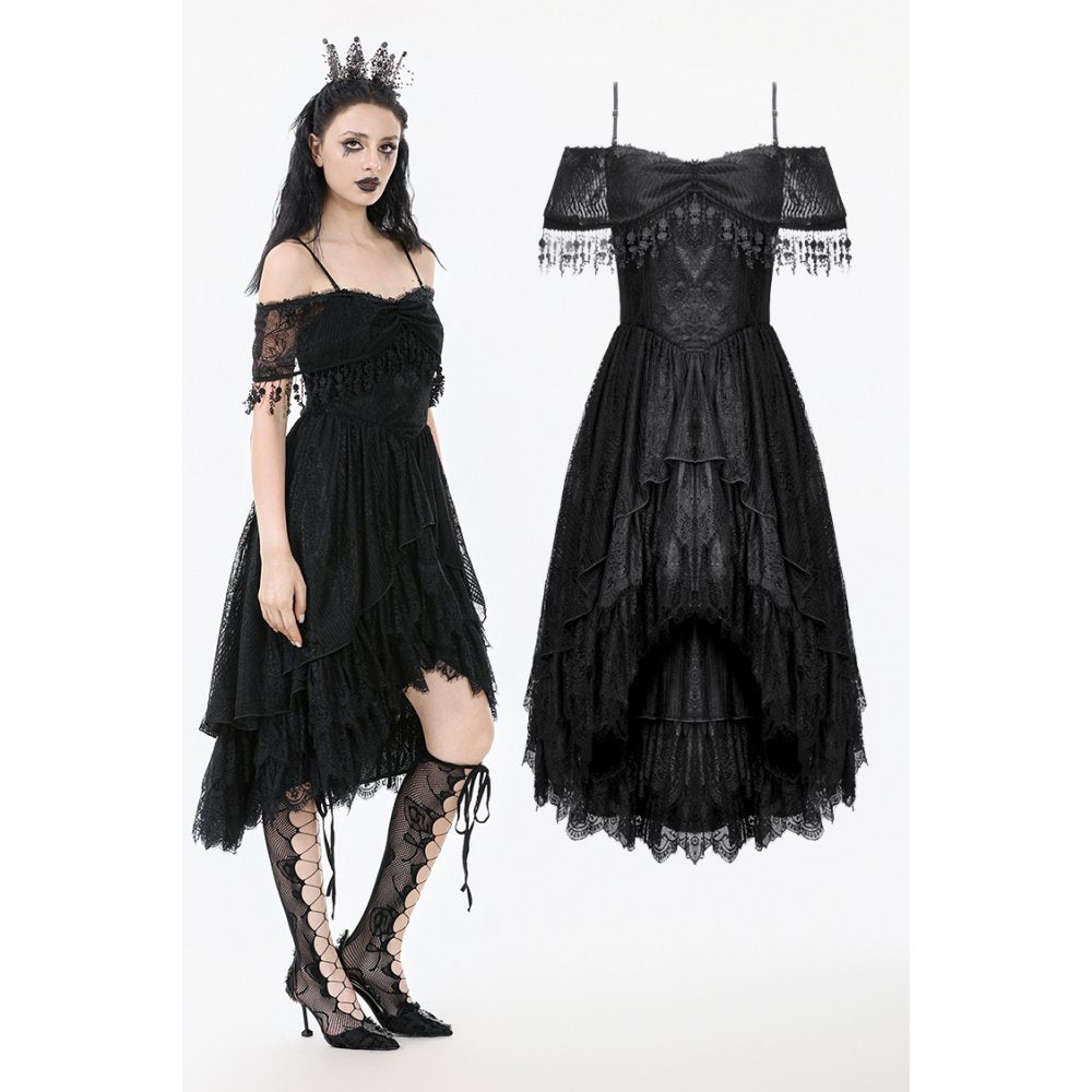 Dark in Love Gothic High-Low Dress Soraya Lace UK 8-18 - QHA UK