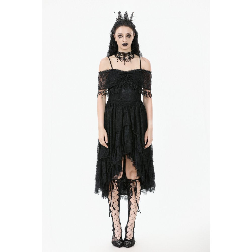 Dark in Love Gothic High-Low Dress Soraya Lace UK 8-18 - QHA UK