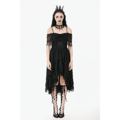 Dark in Love Gothic High-Low Dress Soraya Lace UK 8-18 - QHA UK