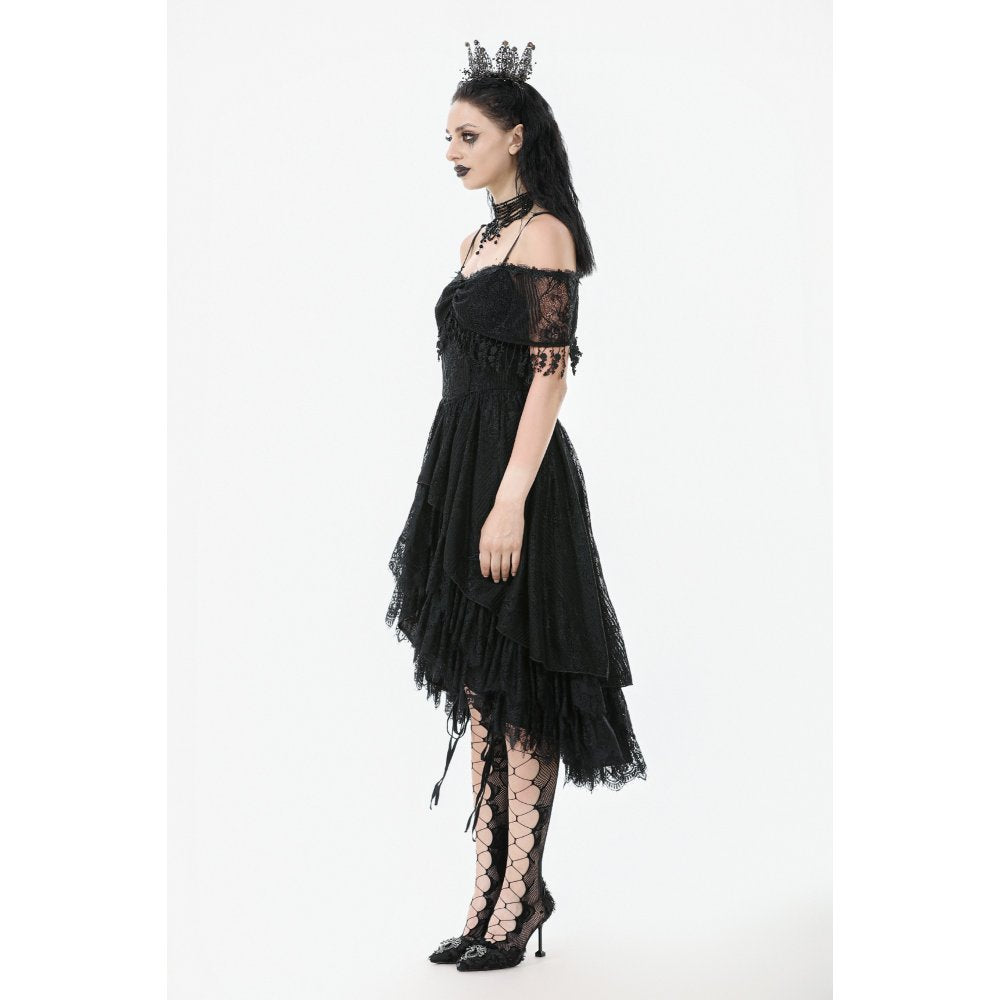 Dark in Love Gothic High-Low Dress Soraya Lace UK 8-18 - QHA UK