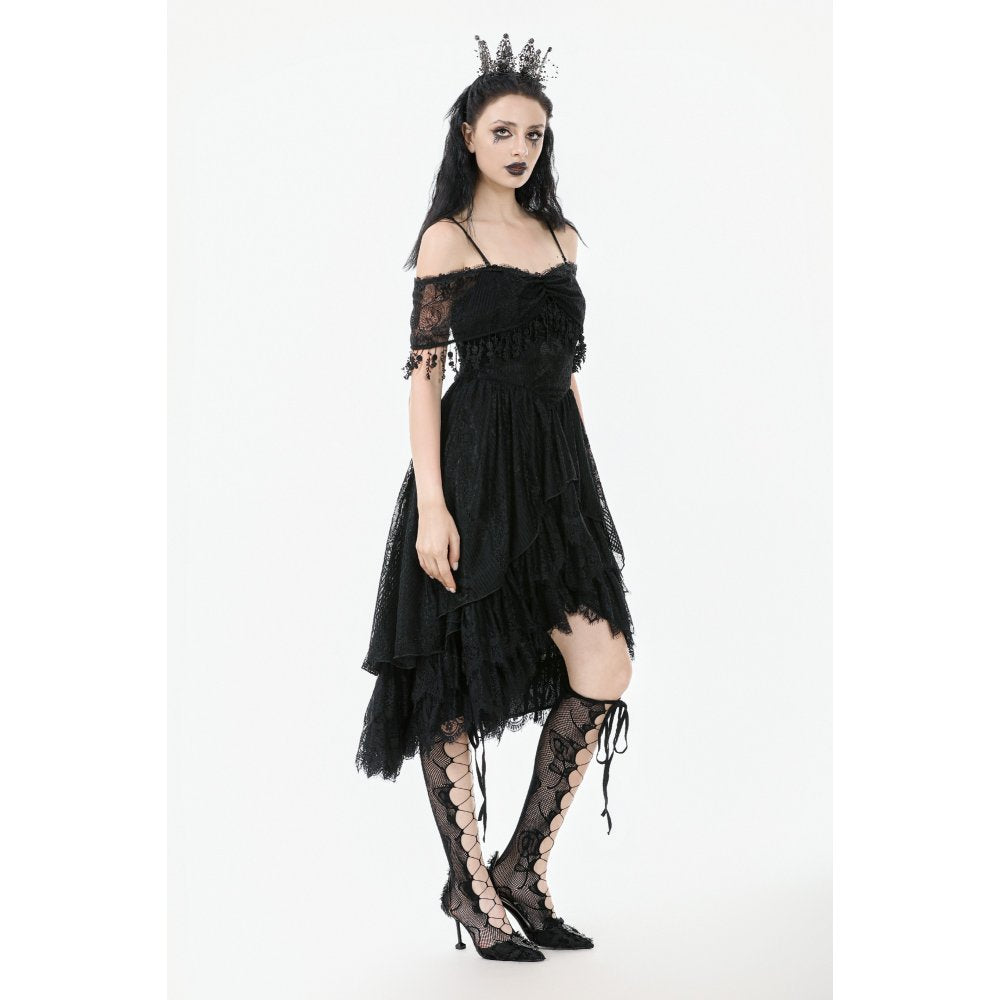 Dark in Love Gothic High-Low Dress Soraya Lace UK 8-18 - QHA UK