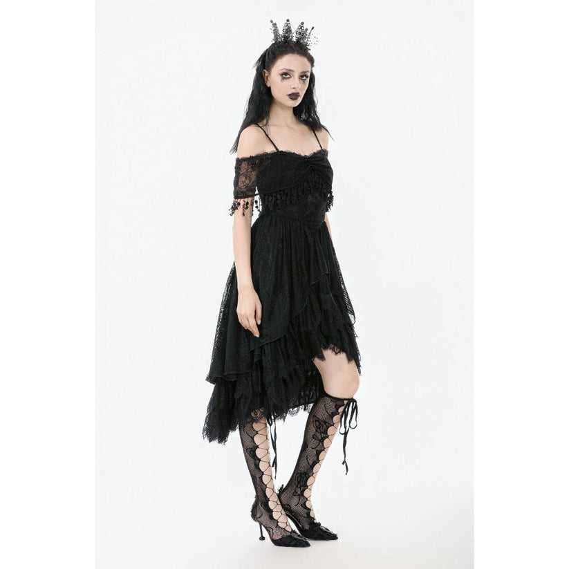 Dark in Love Gothic High-Low Dress Soraya Lace UK 8-18 - QHA UK