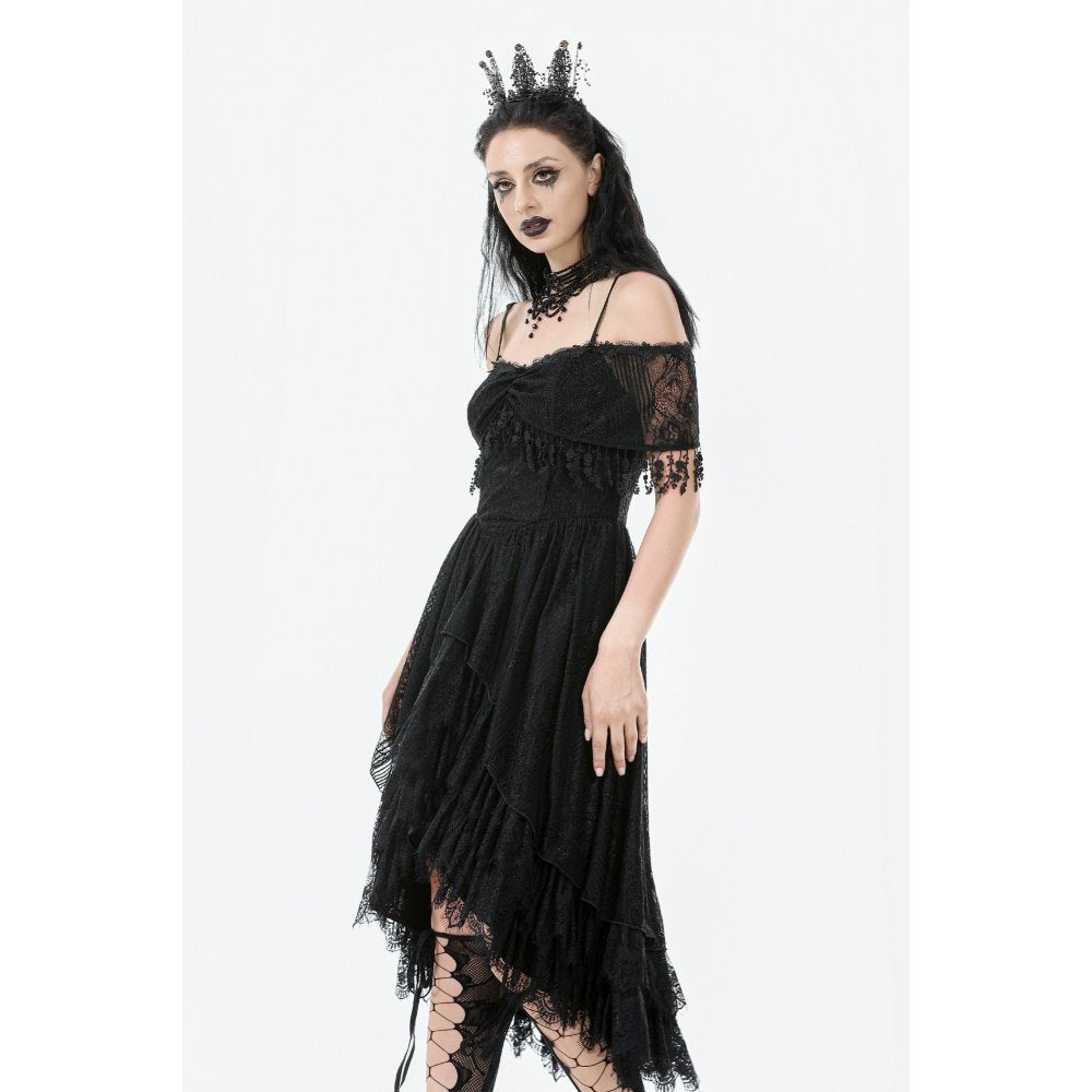 Dark in Love Gothic High-Low Dress Soraya Lace UK 8-18 - QHA UK