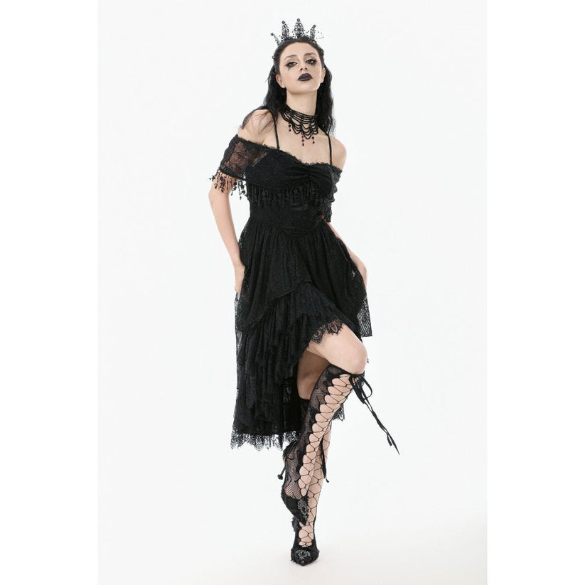 Dark in Love Gothic High-Low Dress Soraya Lace UK 8-18 - QHA UK