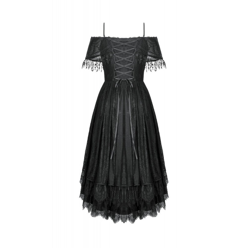 Dark in Love Gothic High-Low Dress Soraya Lace UK 8-18 - QHA UK