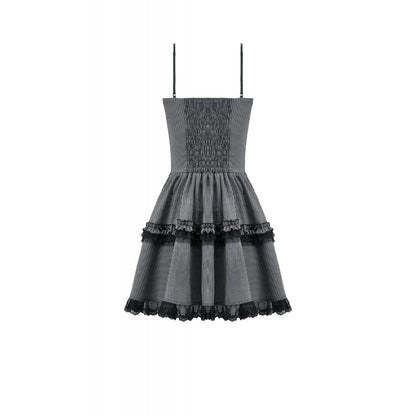 Dark in Love Gothic Mini Dress Striped UK 8-18 - QHA UK