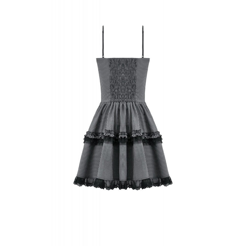 Dark in Love Gothic Mini Dress Striped UK 8-18 - QHA UK