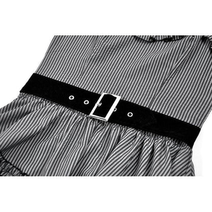 Dark in Love Gothic Mini Dress Striped UK 8-18 - QHA UK