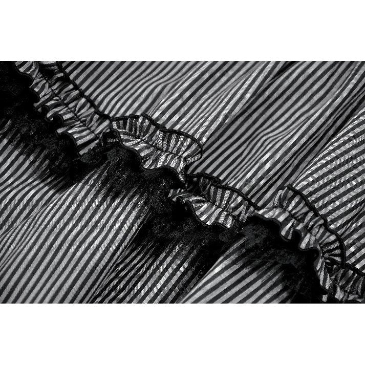Dark in Love Gothic Mini Dress Striped UK 8-18 - QHA UK