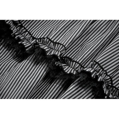Dark in Love Gothic Mini Dress Striped UK 8-18 - QHA UK
