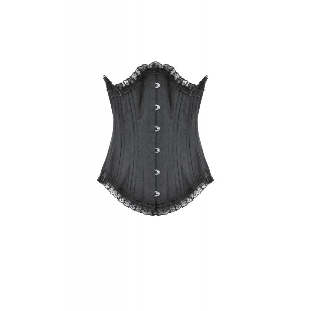 Dark in Love Gothic Corset Talia Longline Metal-Boned UK 8-18 - QHA UK