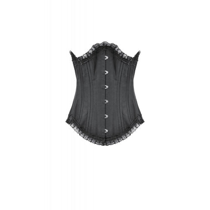 Dark in Love Gothic Corset Talia Longline Metal-Boned UK 8-18 - QHA UK