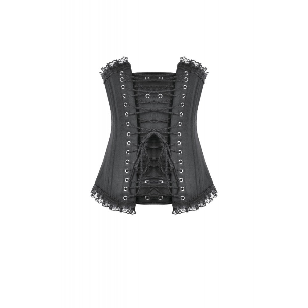 Dark in Love Gothic Corset Talia Longline Metal-Boned UK 8-18 - QHA UK
