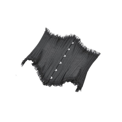 Dark in Love Gothic Corset Talia Longline Metal-Boned UK 8-18 - QHA UK