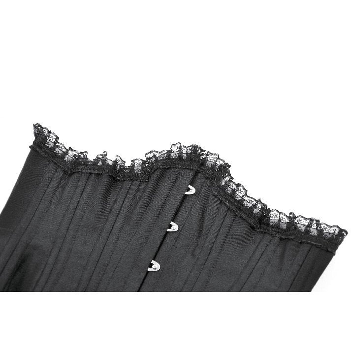 Dark in Love Gothic Corset Talia Longline Metal-Boned UK 8-18 - QHA UK