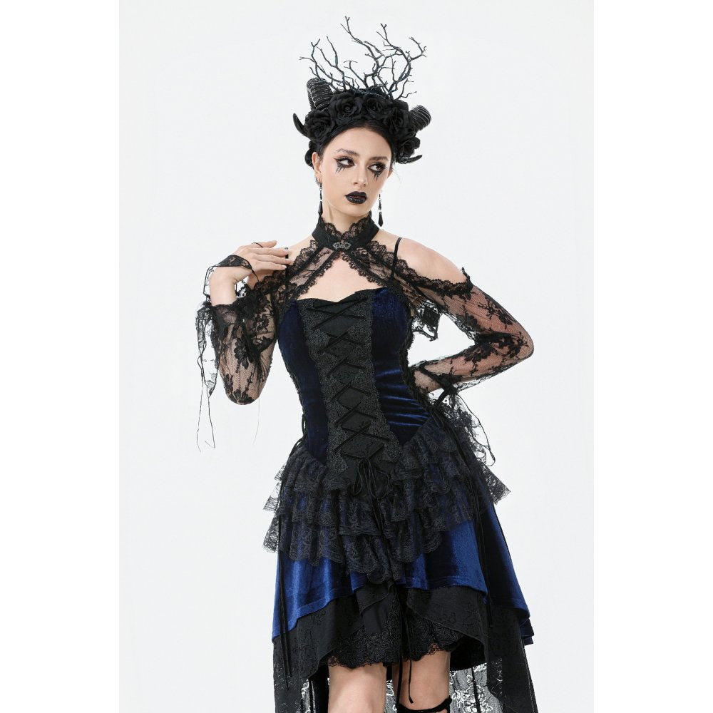 Dark in Love Arm Sleeves Thalassa Floral Lace Draped S-4XL - Sleeve Detail - QHA UK
