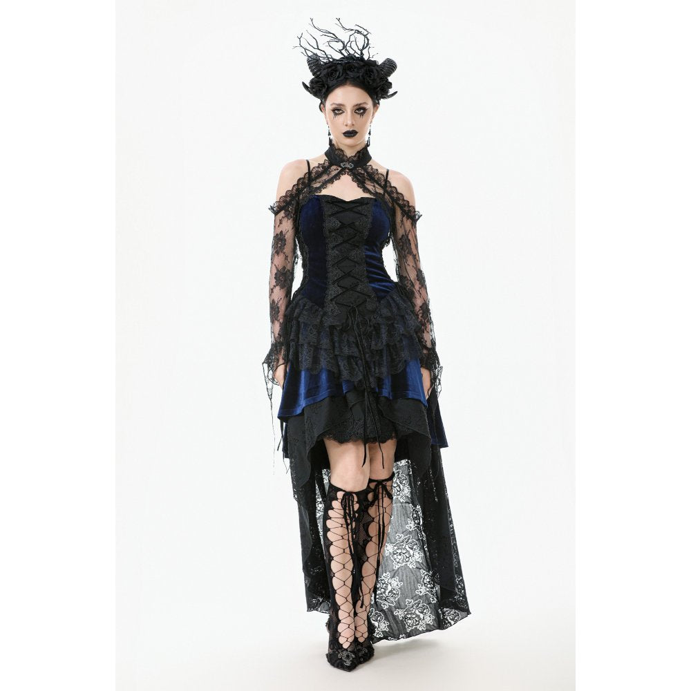 Dark in Love Arm Sleeves Thalassa Floral Lace Draped S-4XL - Sleeve Detail - QHA UK