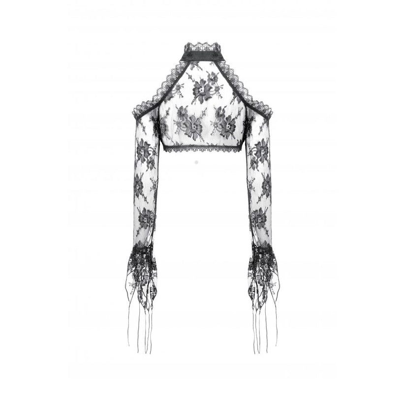 Dark in Love Arm Sleeves Thalassa Floral Lace Draped S-4XL - Sleeve Detail - QHA UK