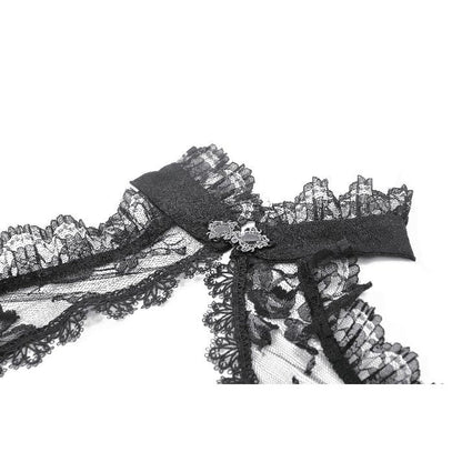 Dark in Love Arm Sleeves Thalassa Floral Lace Draped S-4XL - Sleeve Detail - QHA UK