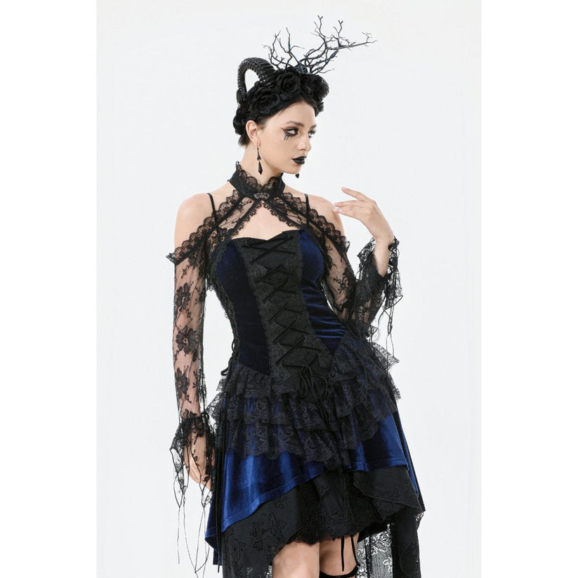 Dark in Love Arm Sleeves Thalassa Floral Lace Draped S-4XL - Sleeve Detail - QHA UK