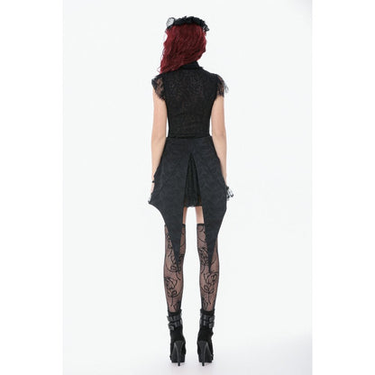 Dark in Love Women's Gothic Skirt Thornspell Layered Lace UK 8-22 - QHA UK