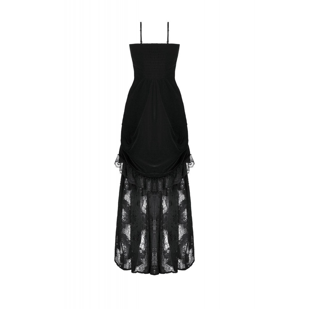 Dark in Love Maxi Dress Vampiress Royal Velvet and Lace UK 8-18 - QHA UK